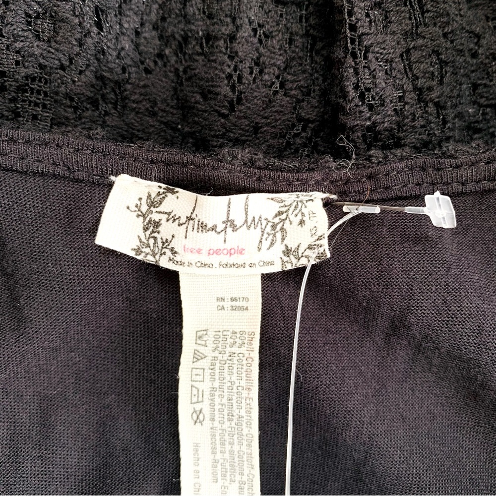 NWT Free People Lace Daydream Bodycon Slip Dress Black - Picture 12 of 15